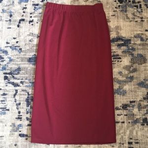 Straight Burgundy midi skirt